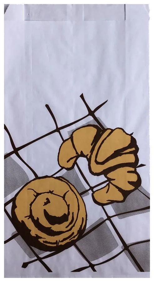 Bolsas planas diseño, Celulosa satinada 35 g, Panadería